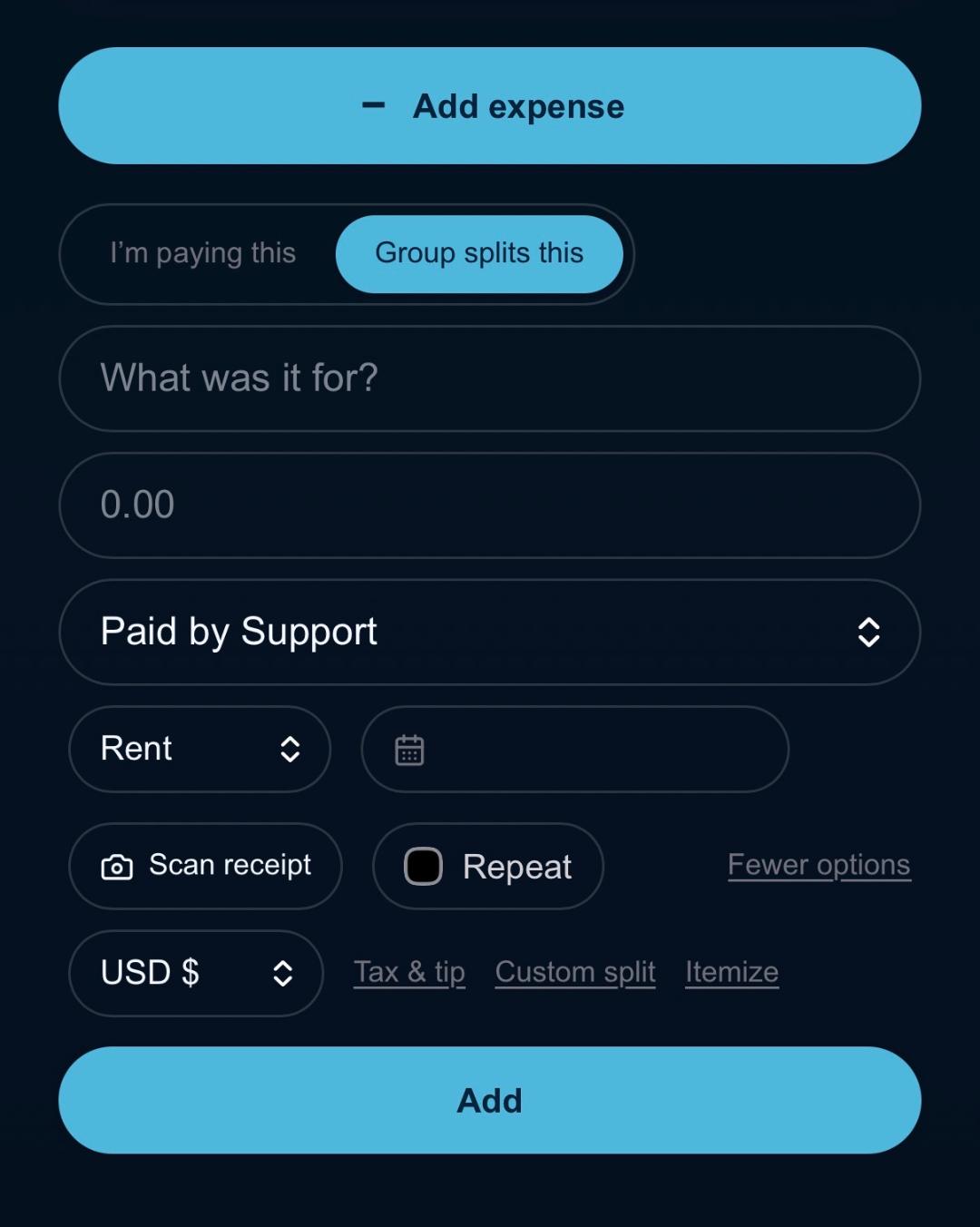 Custom splits preview